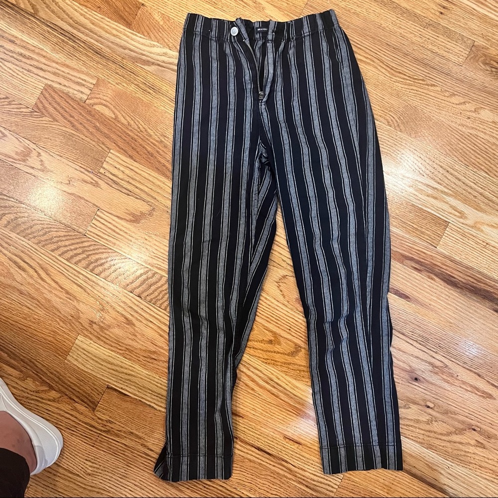 Brandy Melville High Rise Striped Pants